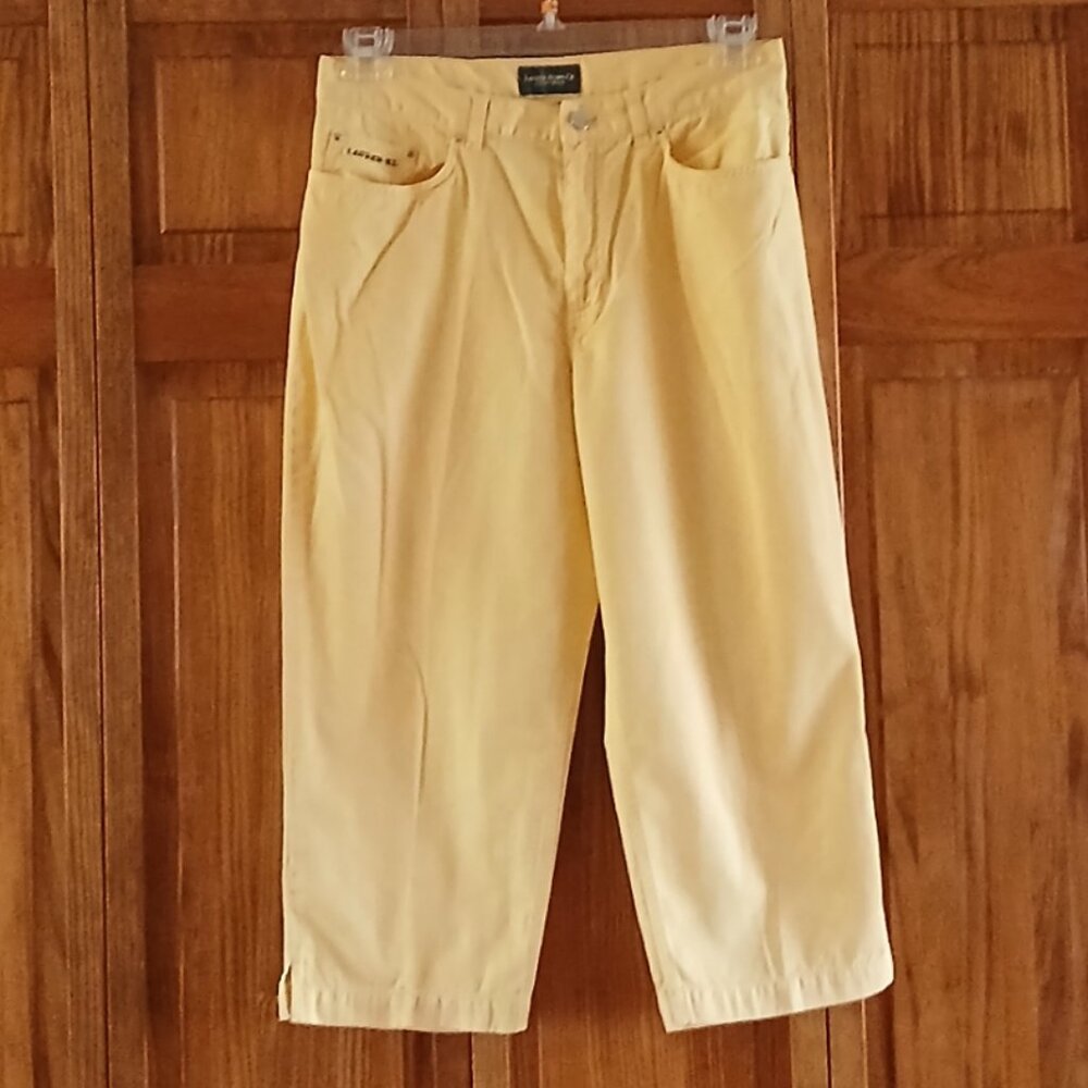 Ralph Lauren yellow cropped jeans sz 10 woman's